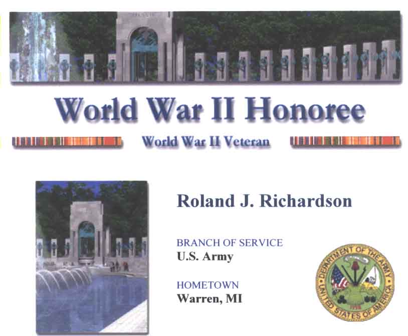 World War II Hoonoree Veteran