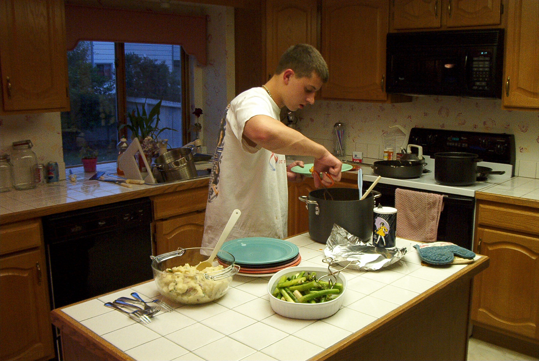Matt's first Chef job at the Richardson house.